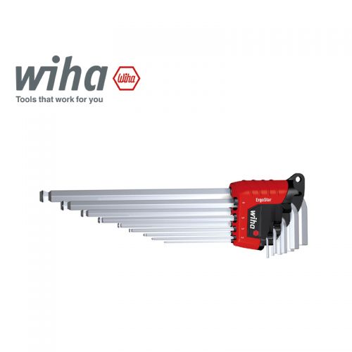 德國 Wiha 9件L型球頭防脫落扳手組 SB 369R H9