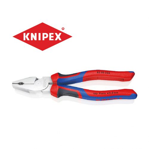 德國 Knipex 225mm 高效能三色鋼絲鉗 "鍍鉻" 010005