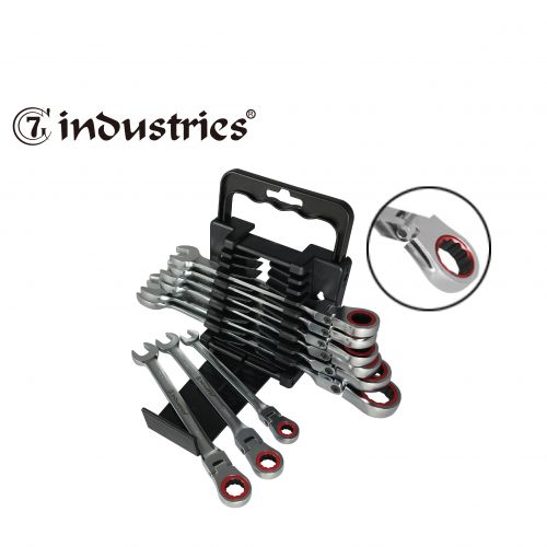 荷蘭 7 industries 特級水銀霧搖頭棘輪板手 9件組 592040