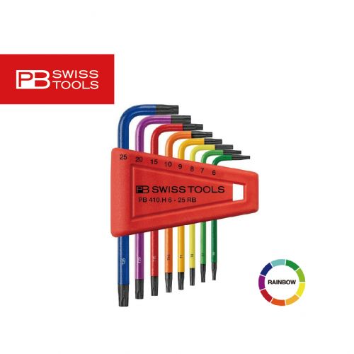 瑞士 PB SWISS TOOLS TORX 星型扳手8支組 (彩虹系列)