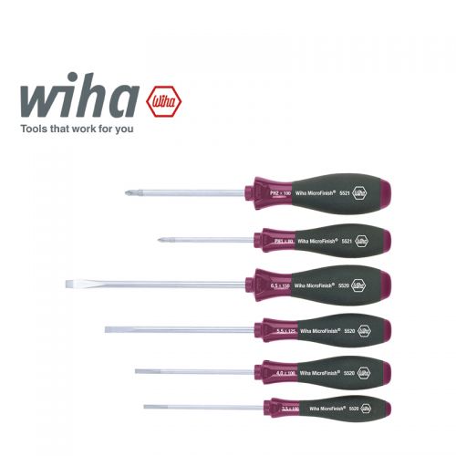 德國 Wiha 防滑防油型 十字/一字六件組 